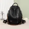 Mochila retro de cuero suave 2026 transfronteriza, gran capacidad, versátil, moderna y adecuada para viajes y escuela