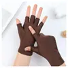 Luvas de meio dedo estilo fino ultraleves de verão para proteção solar cinco dedos expostos comprimento médio duráveis para colheita de chá direção ciclismo verão