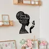 Br3959C Pequeño Idioma Español Autoportante Poderosa Hermosa Silueta Femenina Ins Autoadhesivo Pegatina de Pared para el Hogar