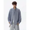 Camisa de Solapa a Cuadros Pesada Americana para Hombre Primavera Tendencia Marca Estilo Universitario Manga Larga Camisa Retro Holgada Versátil Chaqueta