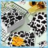 Nuevo juego de vajilla para fiesta de cumpleaños con temática de vaca y granja de dibujos animados, toalla de papel, plato de papel, vaso de papel, decoración para fiesta