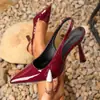 Comercio Exterior Transfronterizo Procesamiento Personalizado Sandalias Elegantes para Dama con Punta Hueca Tacones Altos de Punta Fina Zapatos de Trabajo
