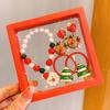 Pulsera Infantil Navideña de Venta Caliente Transfronteriza Pulsera de Cuentas Coloridas Hecha a Mano Versátil para Disfraz de Fiesta Joyería Regalo de Navidad