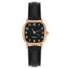 Relógio Quadrado Popular Feminino Transfronteiriço, Relógio Digital Simples com Pulseira de Couro, Relógio Popular Feminino de Vidro a Quartzo no Sudeste Asiático