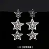 Atacado de fábrica brincos de tarraxa estrela pentagrama prata 925 masculinos e femininos estilo coreano moda brincos de prata tailandesa personalizados