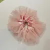 Falda Latido del Corazón ~ Suave y Soñadora Banda Elástica de Tul Rosa para el Cabello para Mujer, Goma para Cola de Caballo Multicapa Estilo Princesa con Encaje y Flor