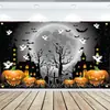 Amazon Nuevo Banner de Halloween Decoración de Fiesta del Festival Fantasma Cortina de Puerta Bandera Tela de Fondo para Bandera Se Puede Hacer