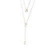 Collar de Gota Pequeña de Acero de Titanio y Oro de 18K de Venta Caliente Transfronteriza para Mujer, Cadena Geométrica para Clavícula, No se Desvanece, Joyería de Moda Personalizada