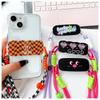 Funda para teléfono Wave Love clip trasero cordón de color contrastante clip ovalado inglés universal clip universal anti-pérdida