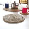 Fábrica palha montanha-russa Round Plate Mat estilo europeu tecido Tableware Mat Bowl Mat Dining Plate Mat Dining Cloth Cross Border Mat
