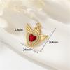 Accesorios DIY Transfronterizos Europeos y Americanos Goteo de Aceite Corazón de Amor Colgante de Collar Regalo para el Día de la Madre Colgante Micro-incrustado Estilo Palacio