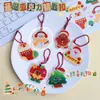 Llaveros navideños lindos, perfectos para estudiantes, con diseños de Santa Claus y muñeco de nieve, ideales como decoraciones navideñas y pequeños regalos
