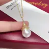 Pingente de Pérola Natural de Água Doce Barroca em Forma de Gota Zhuji, Joia de Pérola Medusa Barroca Redonda para Mulheres