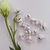 Calcomanía de Corazón de Melocotón Cuentas de Cerámica con Perlas Cuentas de Cerámica Estilo Chino Accesorios Hechos a Mano para DIY Pulsera Accesorios para Collar Material