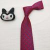 Corbata Roja para Hombre con Estilo de Cremallera, Ropa Formal para Bodas, Novio, Negocios, Anudada a Mano, Fácil de Jalar Sin Nudos