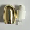 Bomba de Polvo de 18 Dientes con Boquilla de Spray Externa, Cubierta Exterior Dorada Electroplateada, Cabezal de Bomba Dosificadora para Loción, Accesorios para Cabezal de Bomba de Botella de Cuidado de la Piel
