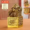 Atacado do Fabricante Selo de Nove Dragões de Latão Selo Dourado de Nove Dragões Ornamento Selo de Dragão de Latão Selo de Escritório