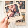 Marcos de Fotos de Madera Más Vendidos Transfronterizos con Frases Personalizadas, Regalos Personalizados, Imanes para Refrigerador. Contactar con atención al cliente