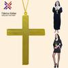 Pingente Cruz Dourada Sacerdote e Freira Pingente de Halloween Joia Edição Limitada de Halloween Colar