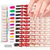 Amazon Manicure Unhas Postiças Vestíveis Chasing Light Olho de Gato Contas de Vidro Amêndoa Afunilado Médio Quadrado Curto Alto Brilho Tamanho Dividido Nude Listrado