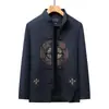 Traje Tang para Hombre de Mediana Edad y Anciano Traje Grueso Estilo Chino de Abuelo Primavera y Otoño Chaqueta para Anciano Chaqueta Traje Tang