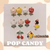 Pop Candy Metal Desenho Animado Fofo Pulseira Colar Acessórios de Joia Pingente Liga Colorida Revestimento Anti-Desbotamento