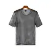 2026 Novo Estilo de Verão Camisa Masculina Fresca com Recortes de Manga Curta, Seda Gelada de Secagem Rápida Tendência Marca Personalidade Saída de Praia, Estilo Sexy para Boate