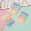 Pegatinas de índice en caja de colores macarrón, etiquetas finas para escribir para la clasificación y marcado de páginas de libros de texto, papelería reutilizable