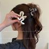 Horquilla de Acetato de Alta Gama Semi-Atada para Mujer con Horquilla Pequeña en la Parte Posterior de la Cabeza, Elegante Adorno para Cola de Caballo Alta 2025 Nuevo Verano