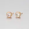 Pendientes de botón redondos geométricos minimalistas Xuping, Pendientes clásicos de aleación de cobre de moda para uso diario fáciles de combinar para mujer, Venta al por mayor transfronteriza