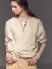 Suéter Pulóver Redondo de Borde Enrollado Estilo Francés para Mujer, Adecuado para Otoño e Invierno, Top Interior de Punto Suelto y Suave
