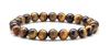 Set de Pulseras de Piedra Ojo de Tigre Natural Amazon Ágata Negra Escarchada Pulsera de Cuentas de Piedra Natural