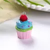 Mini Pingente de Cupcake Grande Artificial Pingente Pode Ser DIY Brinquedo de Comida Bolo Chaveiro Pingente Acessórios de Bolsa