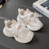 Zapatillas Dad para Niña con Lazo de Perlas 2026 Primavera y Otoño Nuevas Zapatillas de Malla de Moda Infantil Zapatillas Deportivas para Estudiante