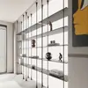 Estante Minimalista, Rack de Armazenamento Italiano de Chão ao Teto, Rack de Exposição com Divisórias para Hall de Entrada, Porta-Vinhos, Rack de Armazenamento, Rack de Prateleiras