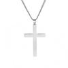 Europa y Estados Unidos personalidad simple suave cruz colgante inscripción hombres y mujeres collar de acero inoxidable accesorios de nicho disponible