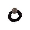 Laço de cabelo com strass requintado estilo coreano, laço de cabelo feminino, estilo francês, bola de diamante, rabo de cavalo, cabeça de bola, tendão de borracha, acessório de cabeça