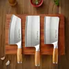 Cuchillo de cocina, cuchillo de doble propósito, cuchillo de cocina, cuchillo de lijado, cuchillo de picar, cuchillo de picar de madera maciza afilado para el hogar, cuchillo de picar rebanador