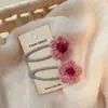 Nuevo Clip BB de Lana Tejida con Flor Calada para Otoño e Invierno, Lindo y Dulce Clip para Flequillo