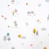 En stock, verano, 130 g, tejido de punto de jersey de algodón con estampado de dibujos animados, pijama de una sola cara, camisón, tela de algodón para bebé.