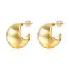 Celebridade da Internet Mesmo Estilo Brincos Meia-Lua Coreia Retro Luxo Leve Sensação de Alto Padrão Dourado Fashion Brincos Versáteis Atacado