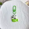 Chaveiro Pingente de Resina Panda Vermelho Desenho Animado Fofo Feminino para Bolsa Mochila de Estudante Presente para Melhor Amigo