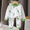 Novos Pijamas Infantis Roupa de Casa Conjunto Térmico para Meninos e Meninas Outono Tops e Calças Camada Base Conjunto Térmico para Bebês