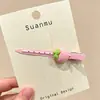 Pinza para el Cabello Estilo Coreano Retro Estampado de Leopardo para Mujer Horquilla Exquisita de Gama Alta Clip BB Dulce Dopamina Clip para Flequillo Lateral Accesorios para el Cabello