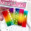 Régua do Tamanho da Palma da Mão, Mini Régua, Mini Régua Portátil de Cor Degradê de Bolso, Valor Estético Rainbow High