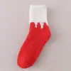 Calcetines de coral fleece multicolor para mujer, engrosados y cálidos, con bordes ondulados, adecuados para uso en casa, antideslizantes, que no sueltan pelusa, lindos calcetines de piso para hombre
