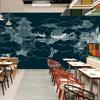 Papel tapiz 3D 3D nuevo paisaje chino pintado a mano Pabellón papel tapiz estilo de concepción artística Fondo de sofá de sala de estar papel tapiz mural de salón de té
