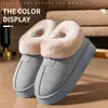 Botas de Nieve Gruesas con Forro de Felpa Nuevas 2026 para Mujer, Calzado de Invierno para Exteriores con Cobertura del Talón, Zapatos de Algodón para Calidez en Casa, Antideslizantes, Zapatos que Aumentan la Altura