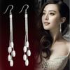 Aretes Weihua Aretes para Mujer Nuevo Largo Moda Coreana Borla Joyería para la Oreja Clip para la Oreja Colgador para la Oreja