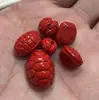 Arena roja cinabrio cruda mundo rico cuentas sueltas DIY caparazón de tortuga pulsera de cuentas de arena roja material accesorios hechos a mano venta al por mayor